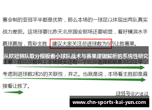 从欧冠弱队取分模板看小球队战术与赛果逻辑解析的系统性研究